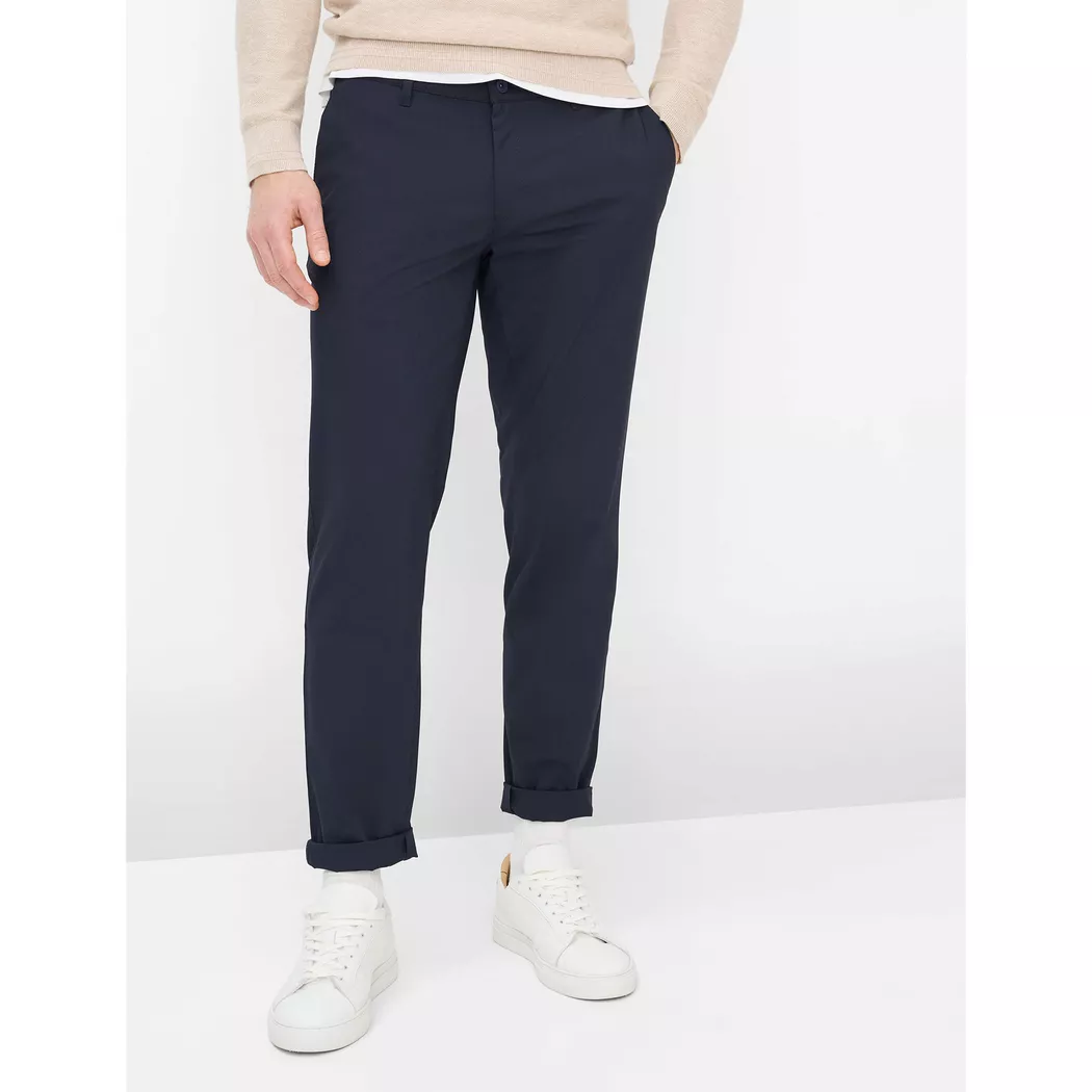 Chinohose BRAX "Style PHIL", Herren, Gr. 32, Länge 32, navy, Web, 66% Polyester, 28% Viskose, 6% Elasthan, Hosen Chinohose