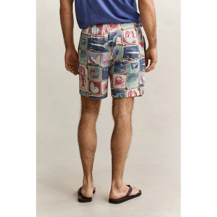 GANT Bermuda Shorts Imprimé Marin Coupe Droite  