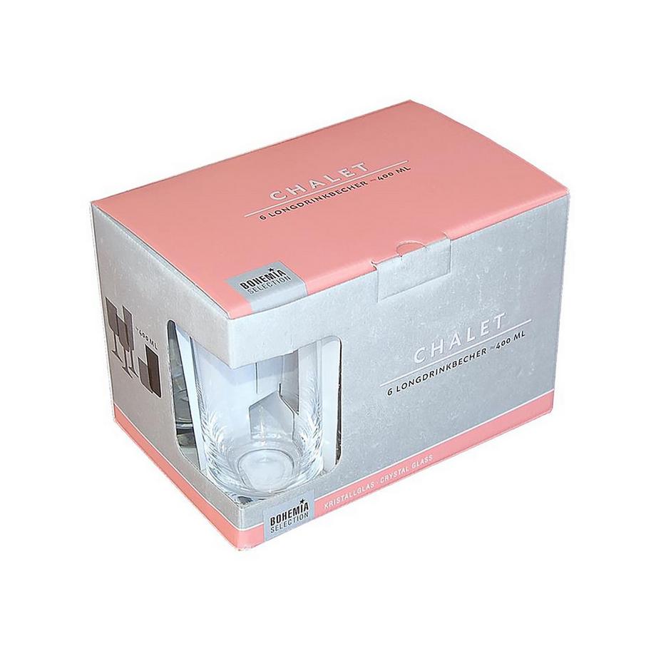 BOHEMIA Cristal Longdrinkglas, 6 Stück Chalet 