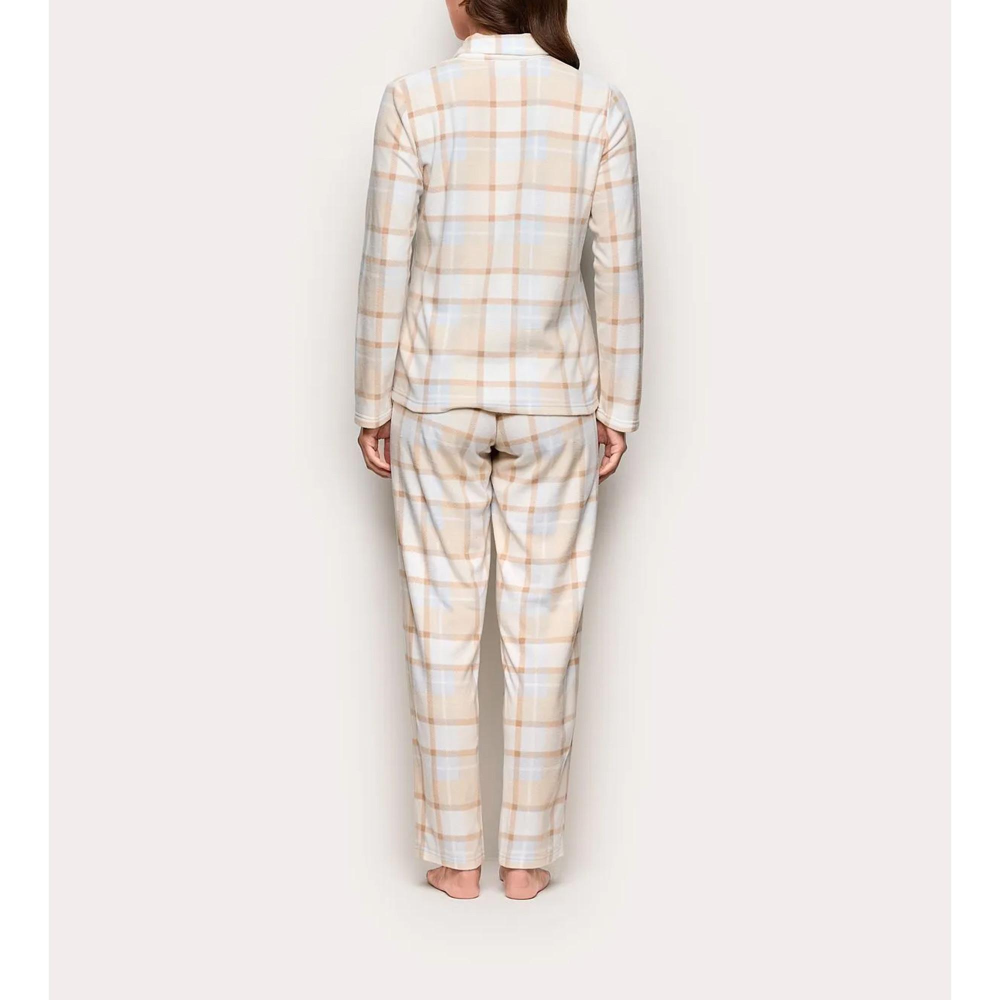 Yamamay Pigiama in Pile a Quadri Maniche Lunghe  