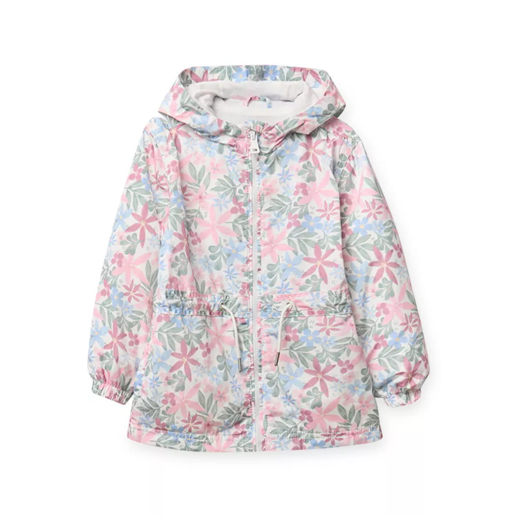 Sfera - Regenjacke, Blumen Regenjacke, 5A, Ecru