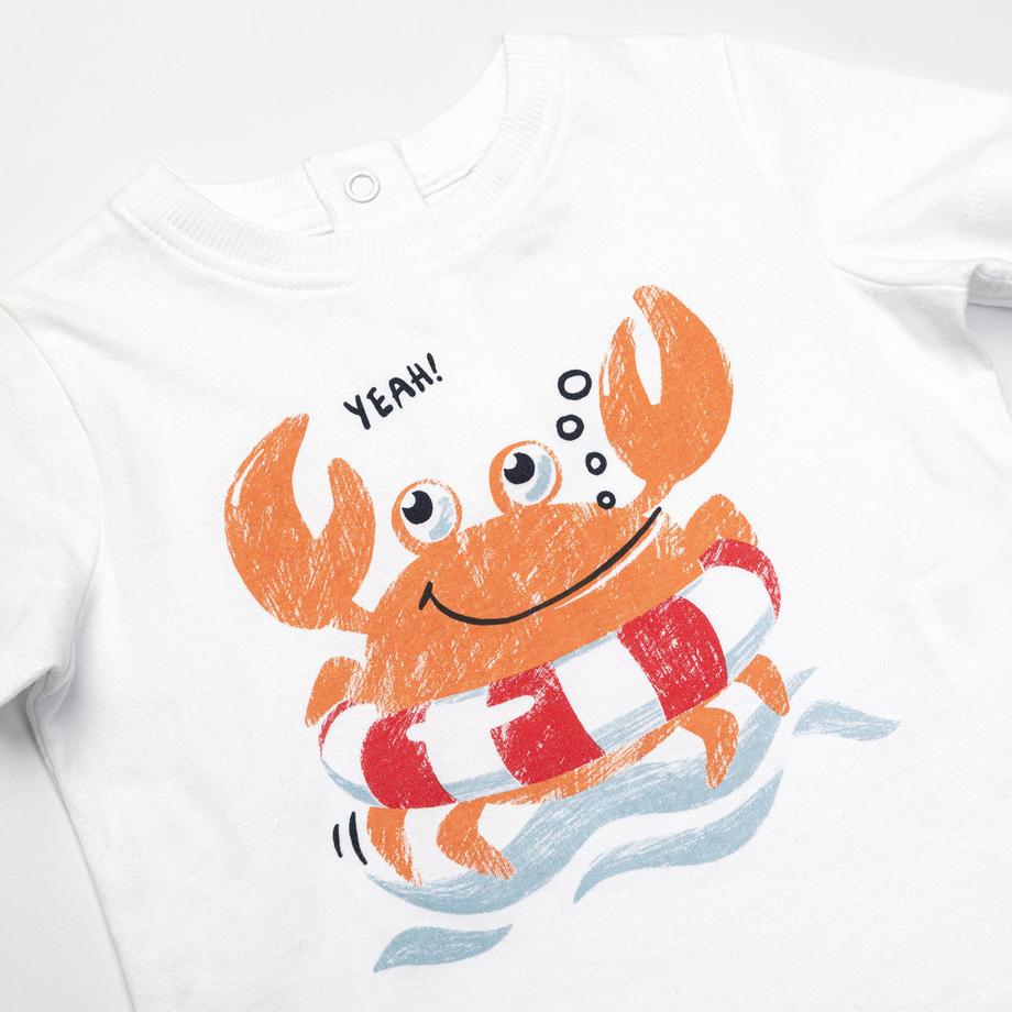 Manor Baby Set Top e Shorts Stampa Granchio  