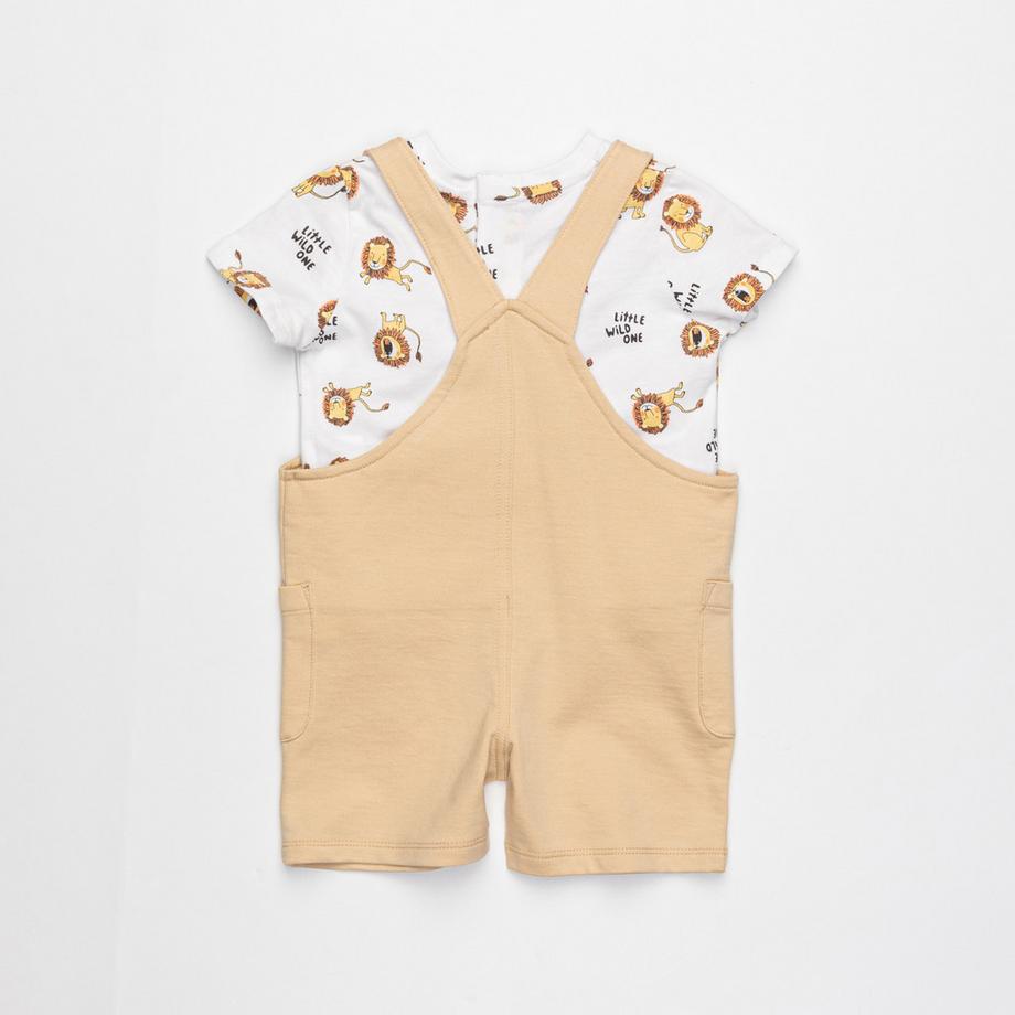 Manor Baby Ensemble haut et shorts imprimé lion  