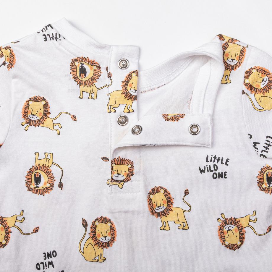 Manor Baby Ensemble haut et shorts imprimé lion  