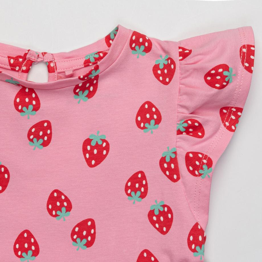 Manor Baby Ensemble T-shirt et short imprimé fraise  