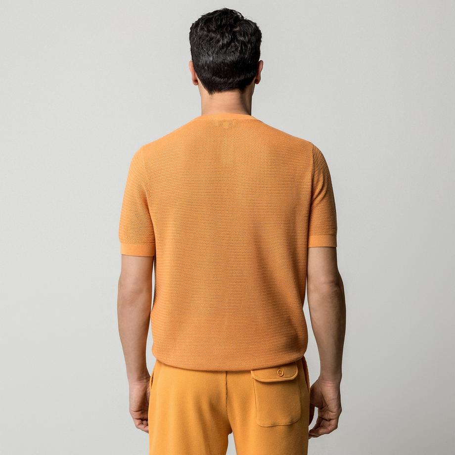 Manor Man Maglione Henley Maniche Corte Regular Fit  