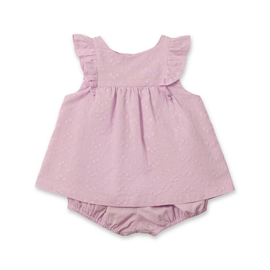 Set, abito e calzoni a sbuffo