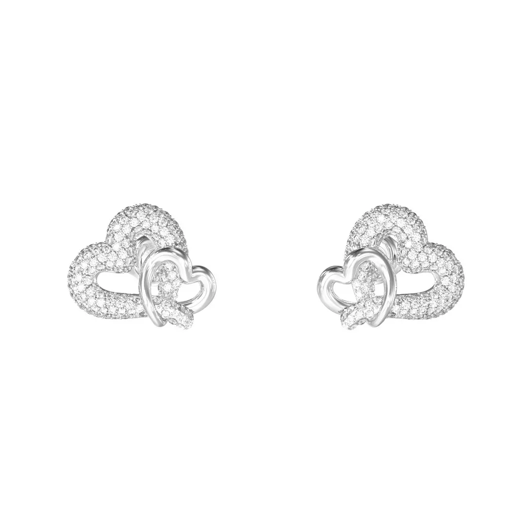 Guess - Ohrringe, Love Bites, One Size, Silber