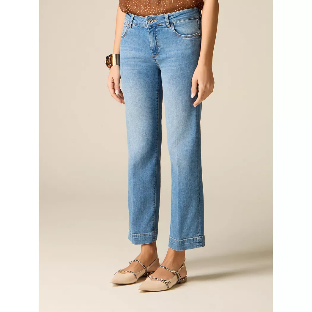 OLTRE - Jeans, für Damen, Bleached Blau, Größe 40CH/46IT