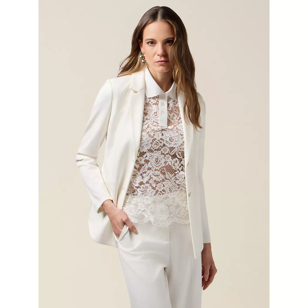 OLTRE - Blazer, für Damen, Ecru, Größe L
