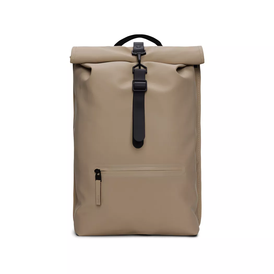 RAINS Rucksack ROLLTOP beige damen