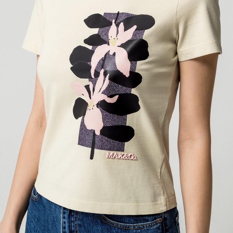 Max & Co MCOCASTA Kurzarm T-Shirt mit Blumendruck  
