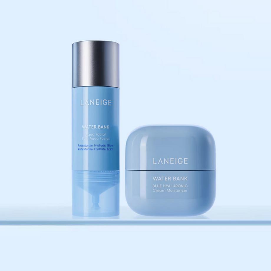 LANEIGE  Water Bank Aqua Facial - Feuchtigkeitsspendendes Glow-Serum mit AHA/BHA 