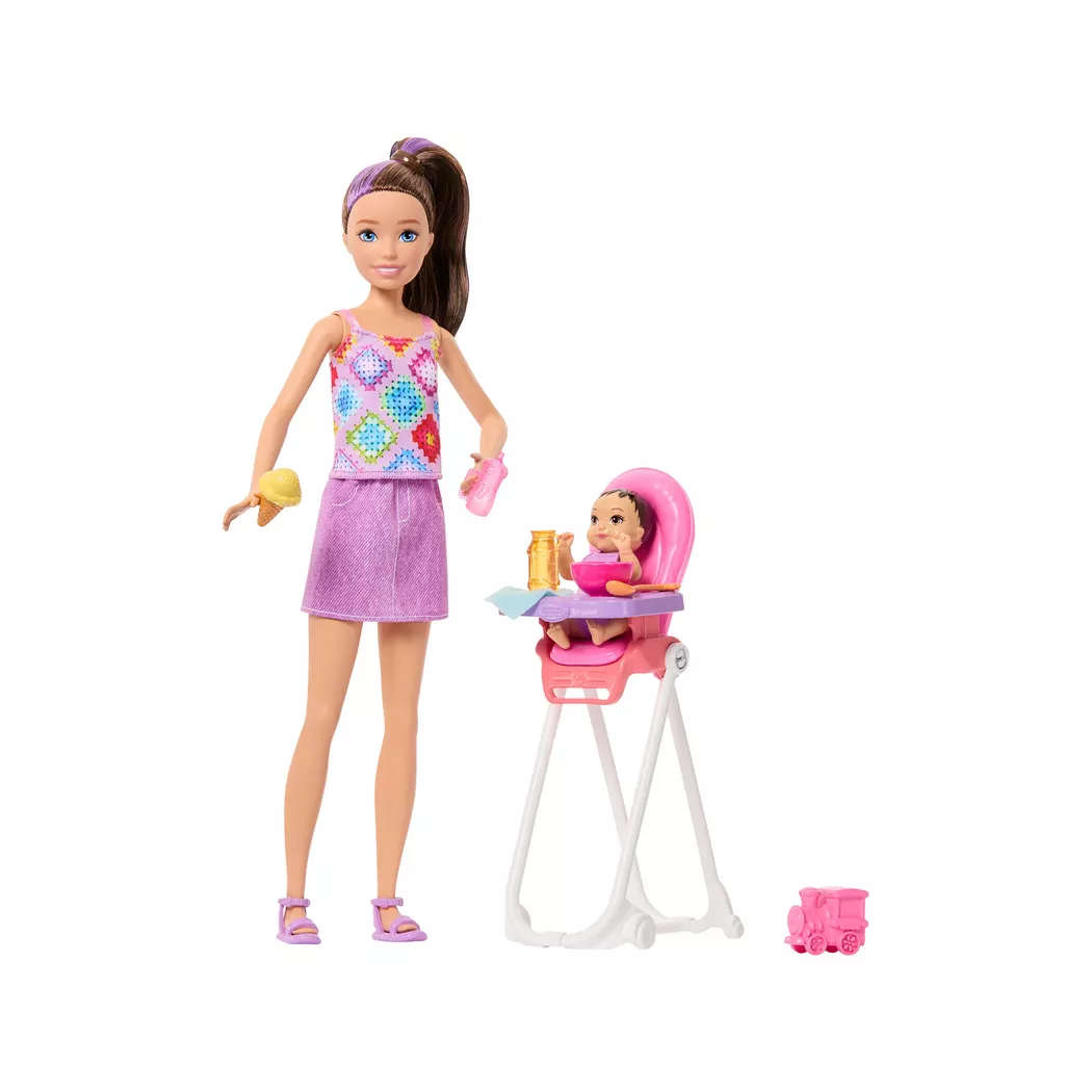 Barbie -  Skipper Babysitters Inc. Hochstuhl Spielset, Multicolor