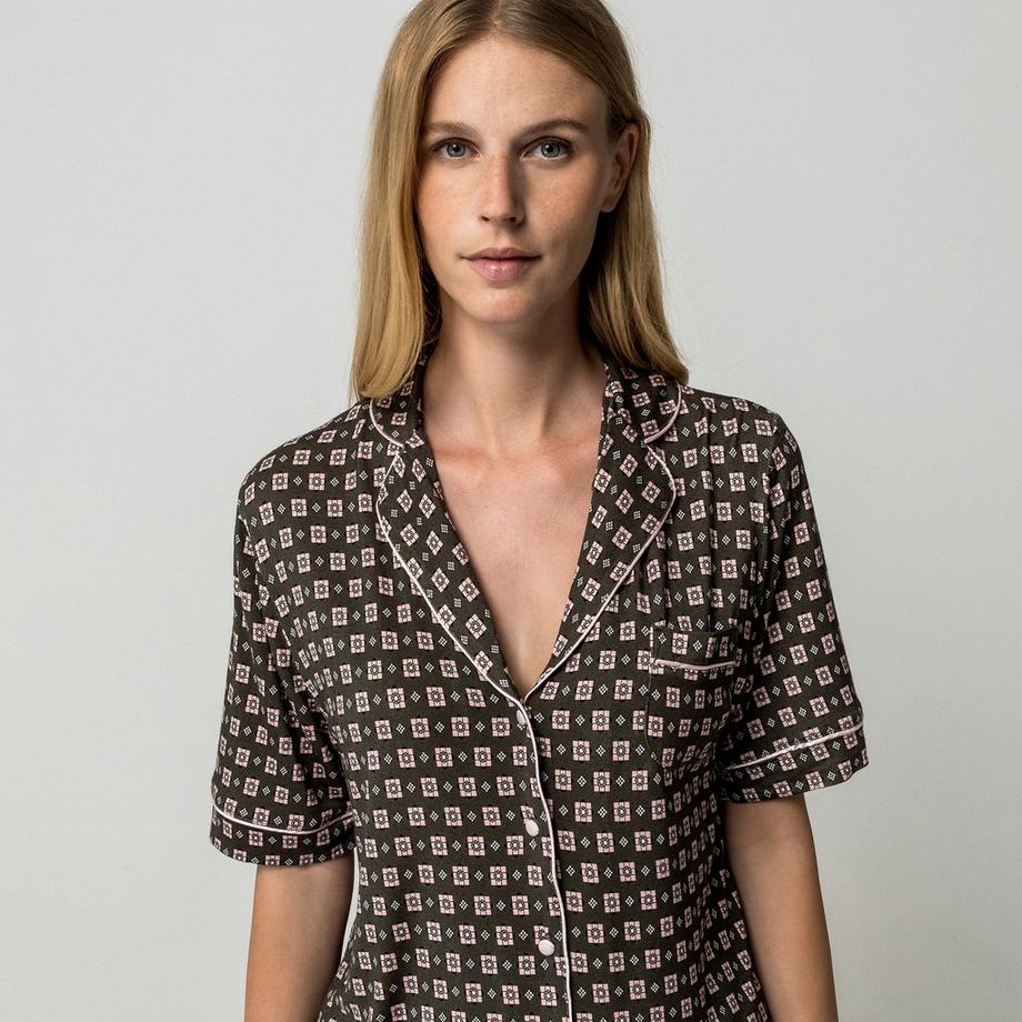 Manor Woman Set Pigiama Motivo Geometrico  