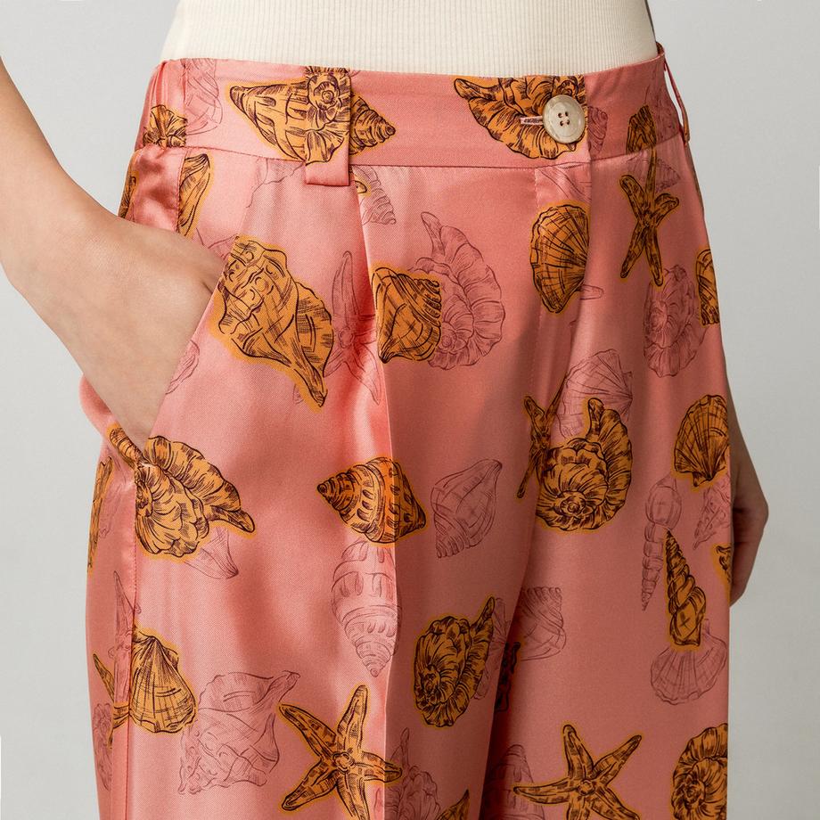 Marella MLLOPOSSUM Pantalon large en soie  