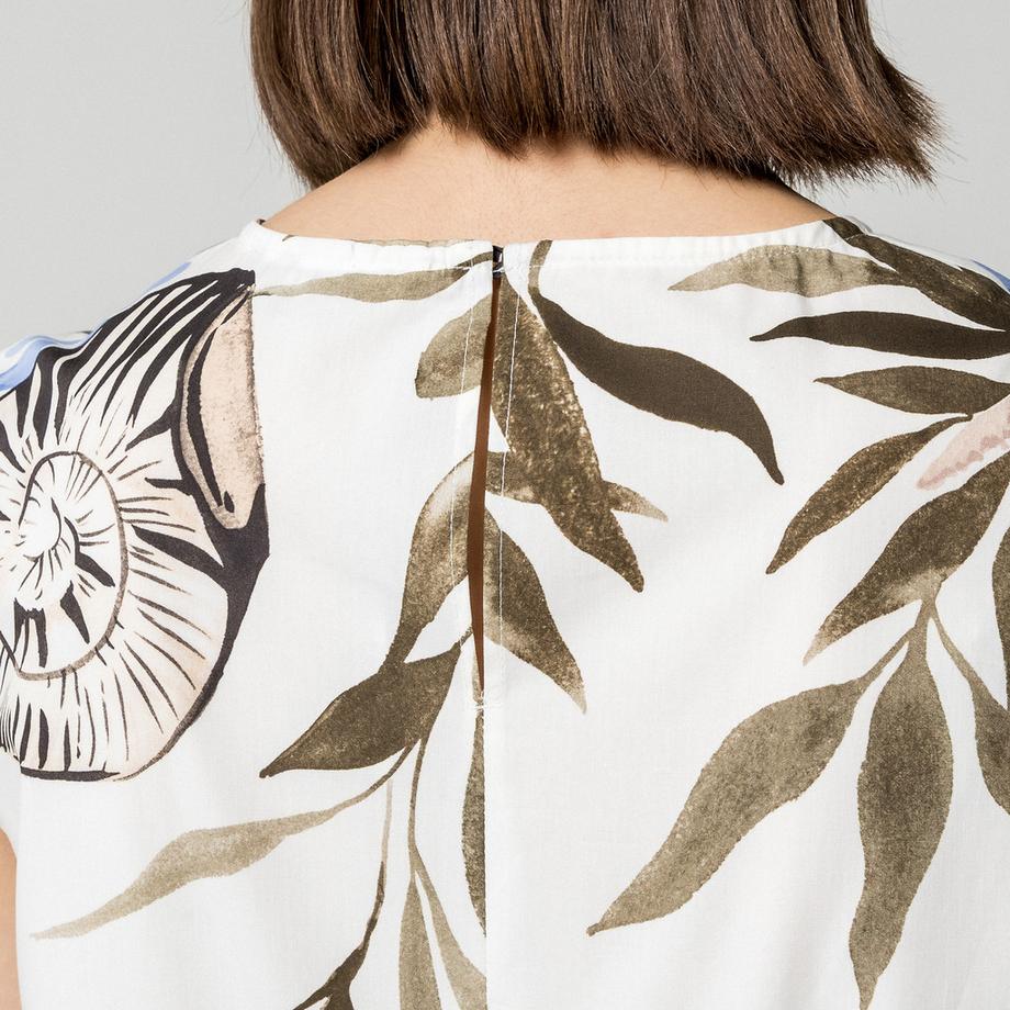 Marella MLLAFFINE T-shirt sans manches à col rond avec imprimé corail  