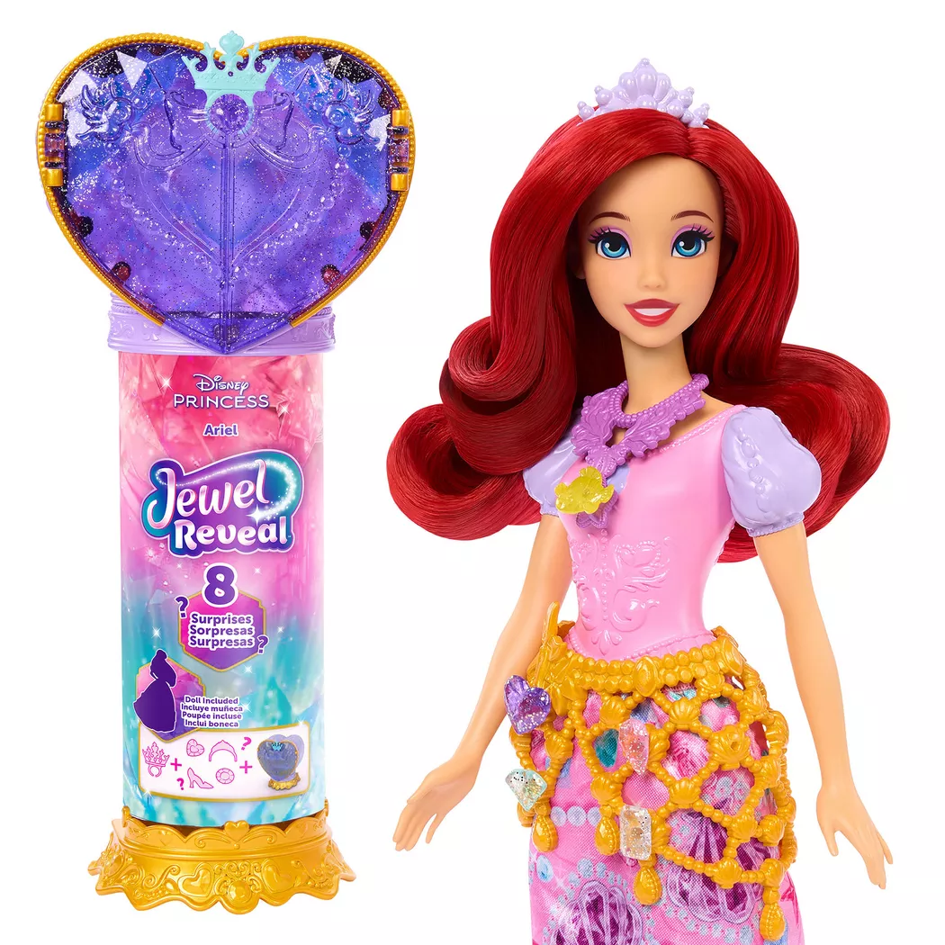 Mattel Disney Princess Jewel Reveal Ariel Doll Multicolor