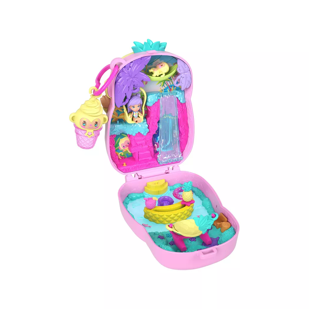 Polly Pocket - Polly Pocket Ananas Äffchen Schatulle, Multicolor