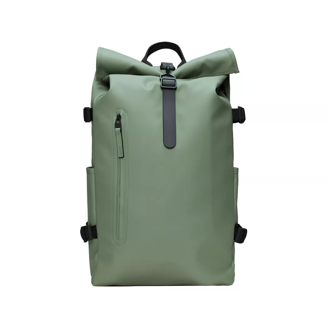 RAINS Rucksack Rolltop Large hellgrün herren 2