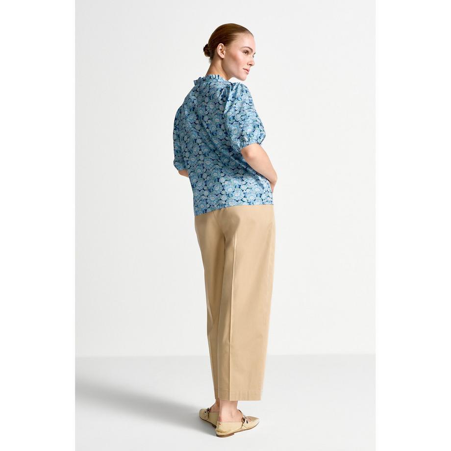 Rich & Royal Bluse mit Blumenmuster und Rüschenkragen  