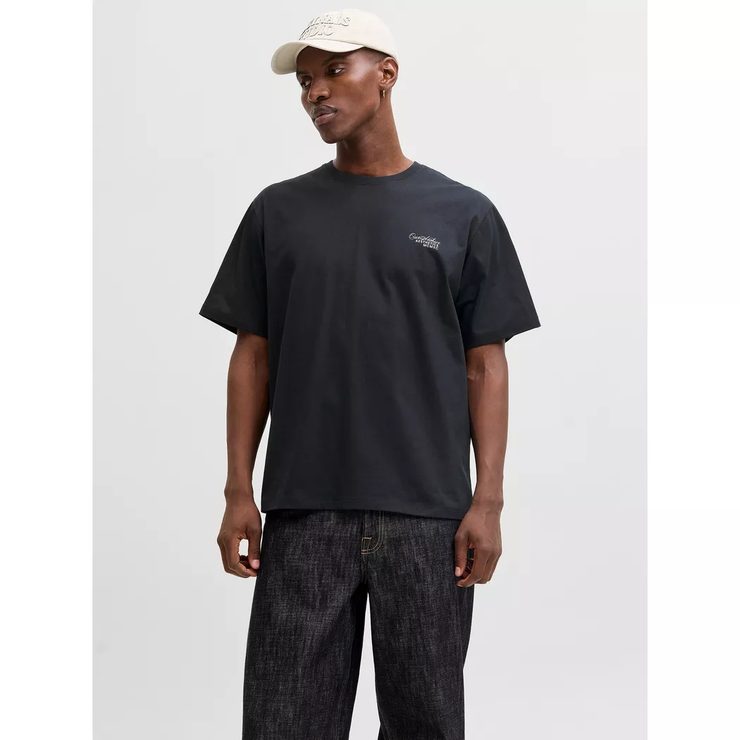 Rundhalsshirt JACK & JONES "JJECORP OLD LOGO TEE SS O-NECK NOOS", Herren, Gr. L, grau (light grau melange detail:slim fit, melange), Jersey, Obermaterial: 100% Baumwolle, meliert, regular fit normal, Rundhals, Shirts Rundhalsshirt