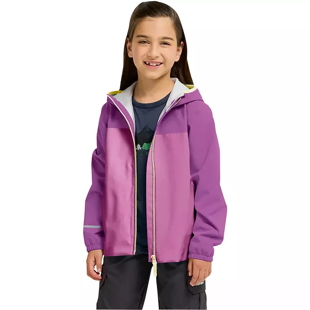 Regenjacke JACK WOLFSKIN "ADVENTURETRIBE 2L JKT K", Kinder, Gr. 152, foxglove, Obermaterial: 100% Polyester. Futter: 100% Polyester, normal, Jacken Regenjacke, Wasserdicht, atmungsaktiv, Übergangsjacke