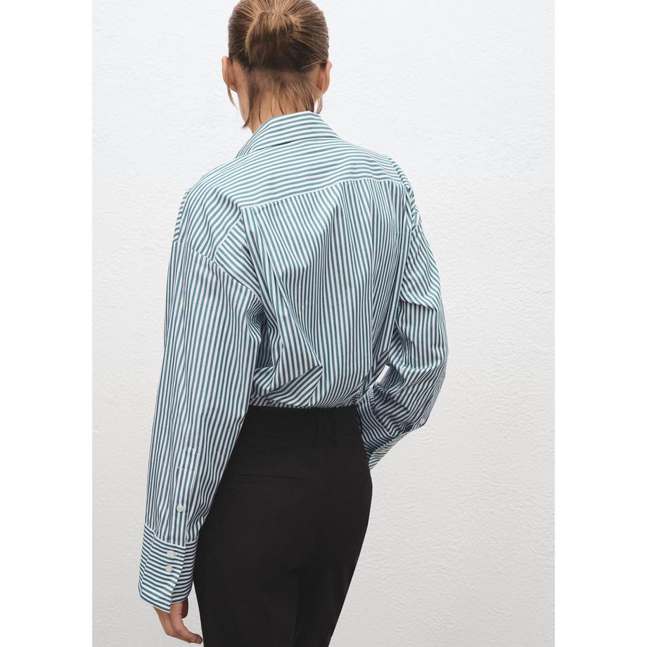 MANGO RIALTA Gestreifte Langarmbluse  