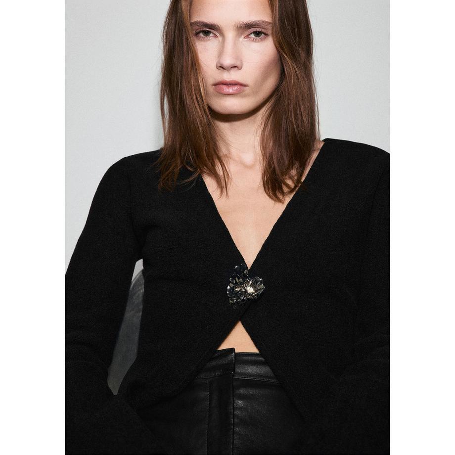 MANGO TAPIES Regular Fit V-Ausschnitt Jacke  