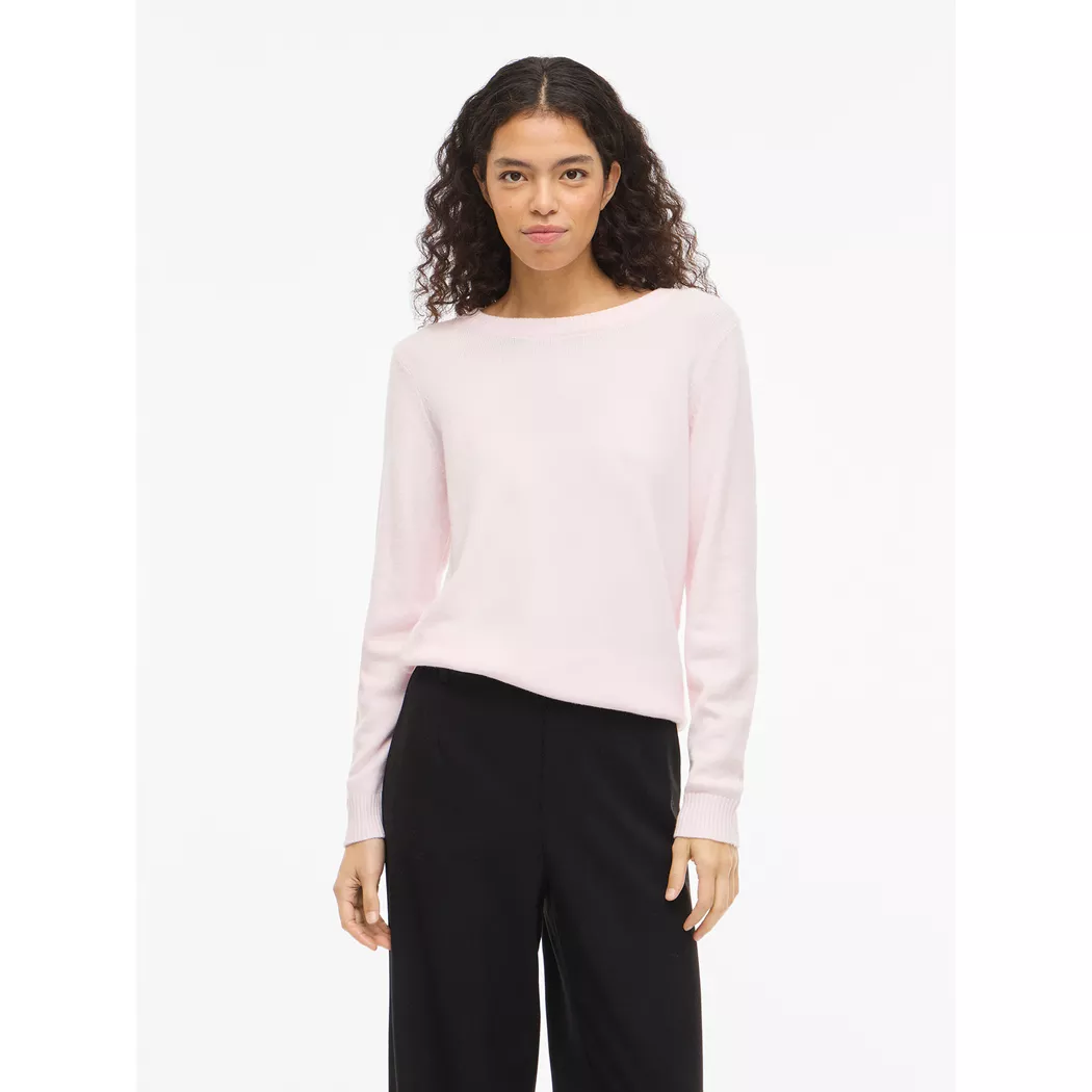 Vila Pull Ril O-neck Knit Cherry Blossom / Light Melange XL Femme
