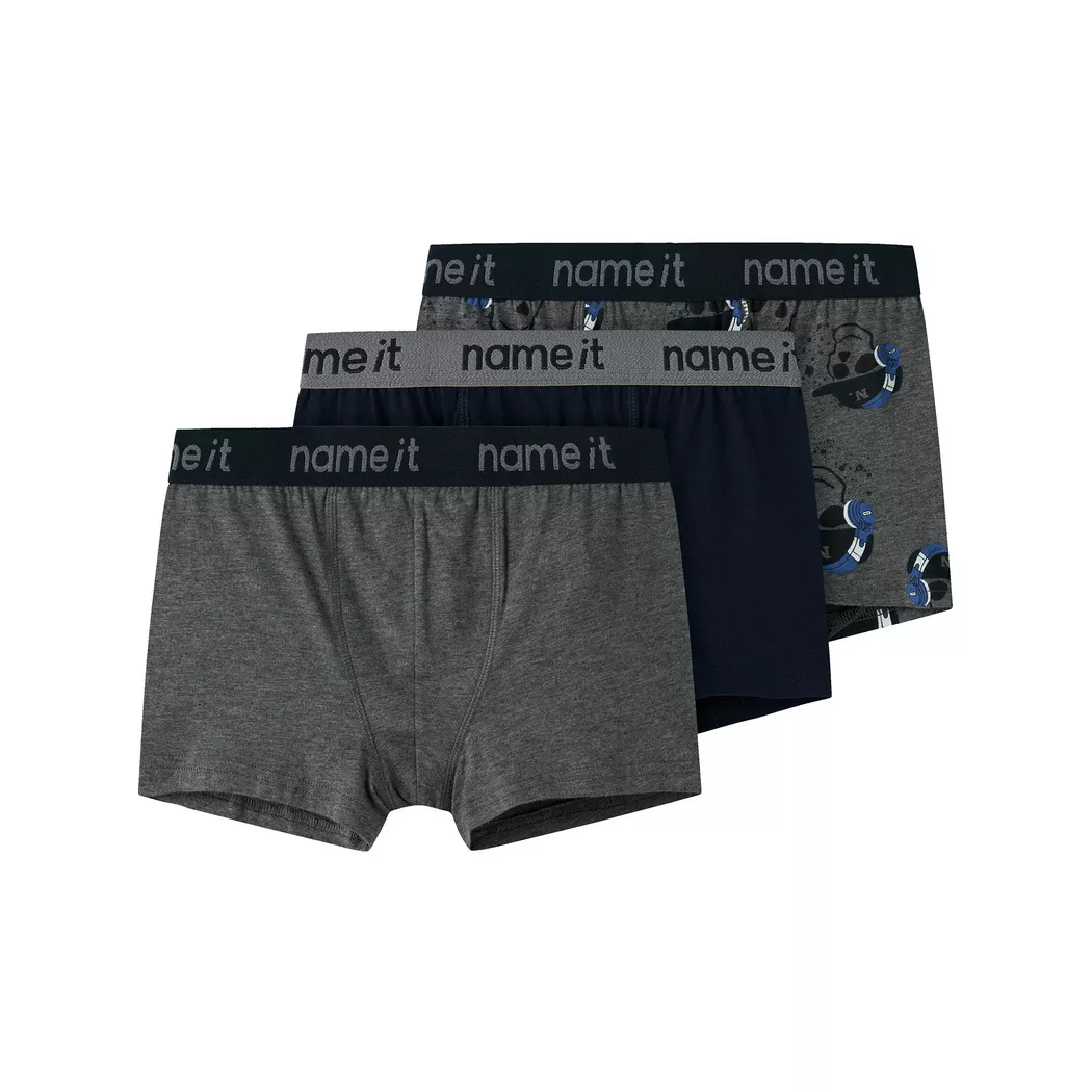 Name It - Boxershorts, 146-152, Grau Melange