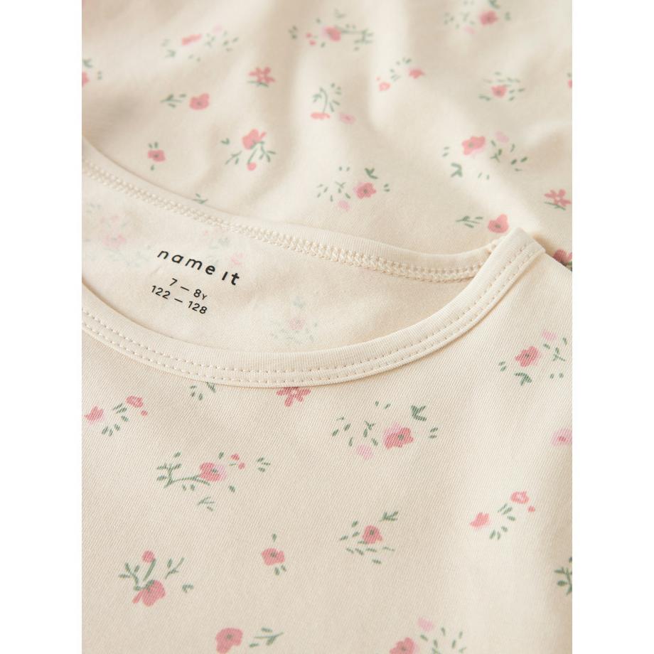 Name It Camicia da Notte a Maniche Lunghe con Motivo Floreale  