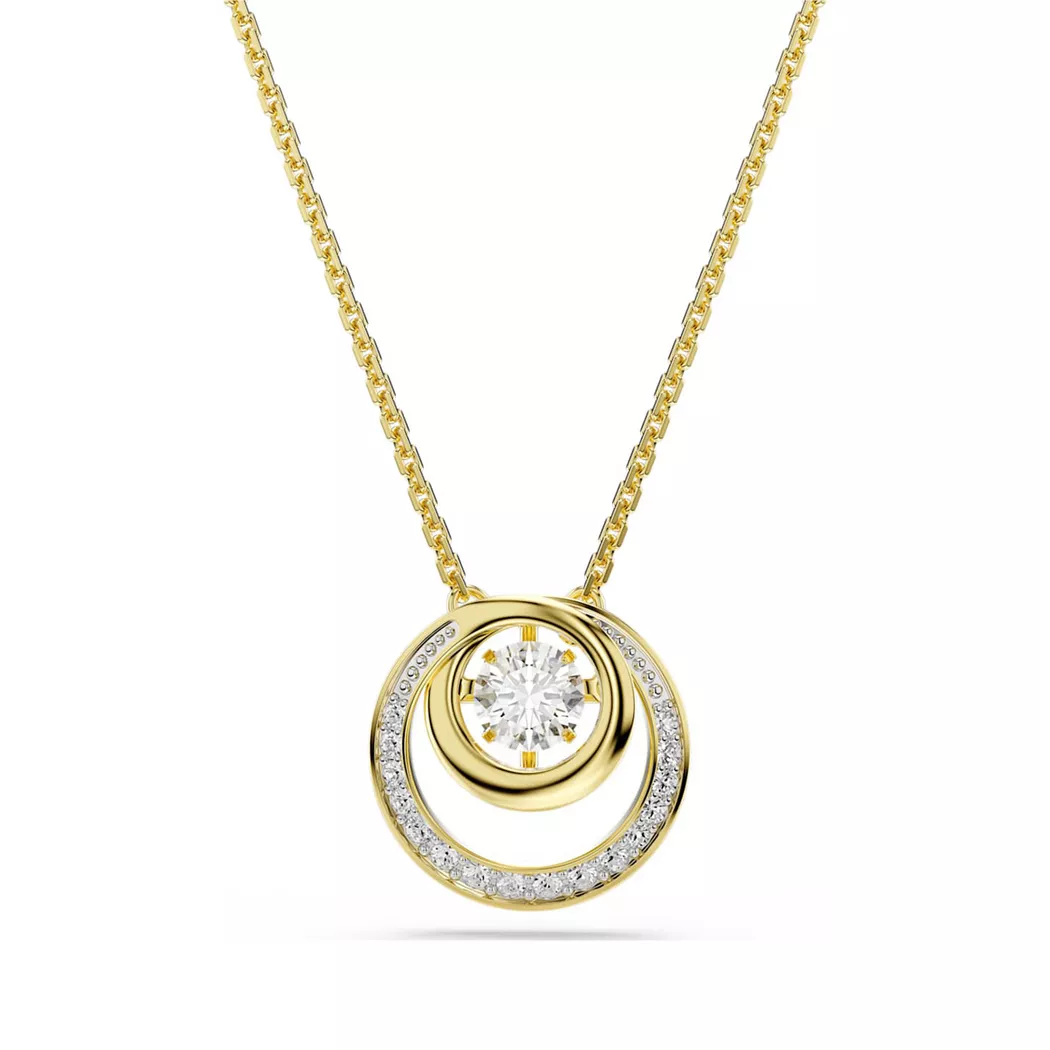 Swarovski - Halskette, Hyperbola, 38cm, Goldfarben