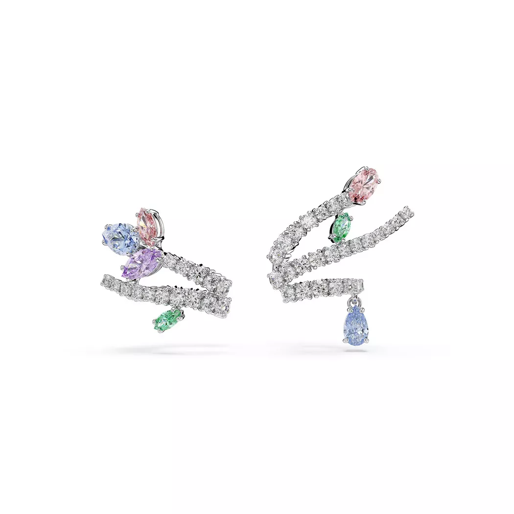Paar Ohrstecker SWAROVSKI "Schmuck Geschenk 2026 CAPSULE Ohrringe Blume", metallfarben, kristallweiß, weiß, kristallweiß, Ohrringe, Damen, Metall Perlen, Metall, Perlen, mit Swarovski Kristall - mit Swarovski Perle 3