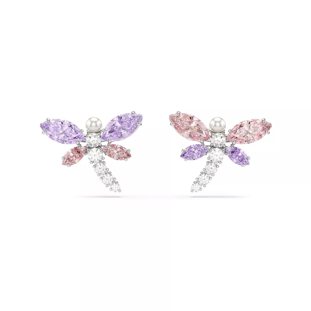 Paar Ohrstecker SWAROVSKI "Schmuck Geschenk 2026 CAPSULE Ohrringe Blume", metallfarben, kristallweiß, weiß, kristallweiß, Ohrringe, Damen, Metall Perlen, Metall, Perlen, mit Swarovski Kristall - mit Swarovski Perle 6