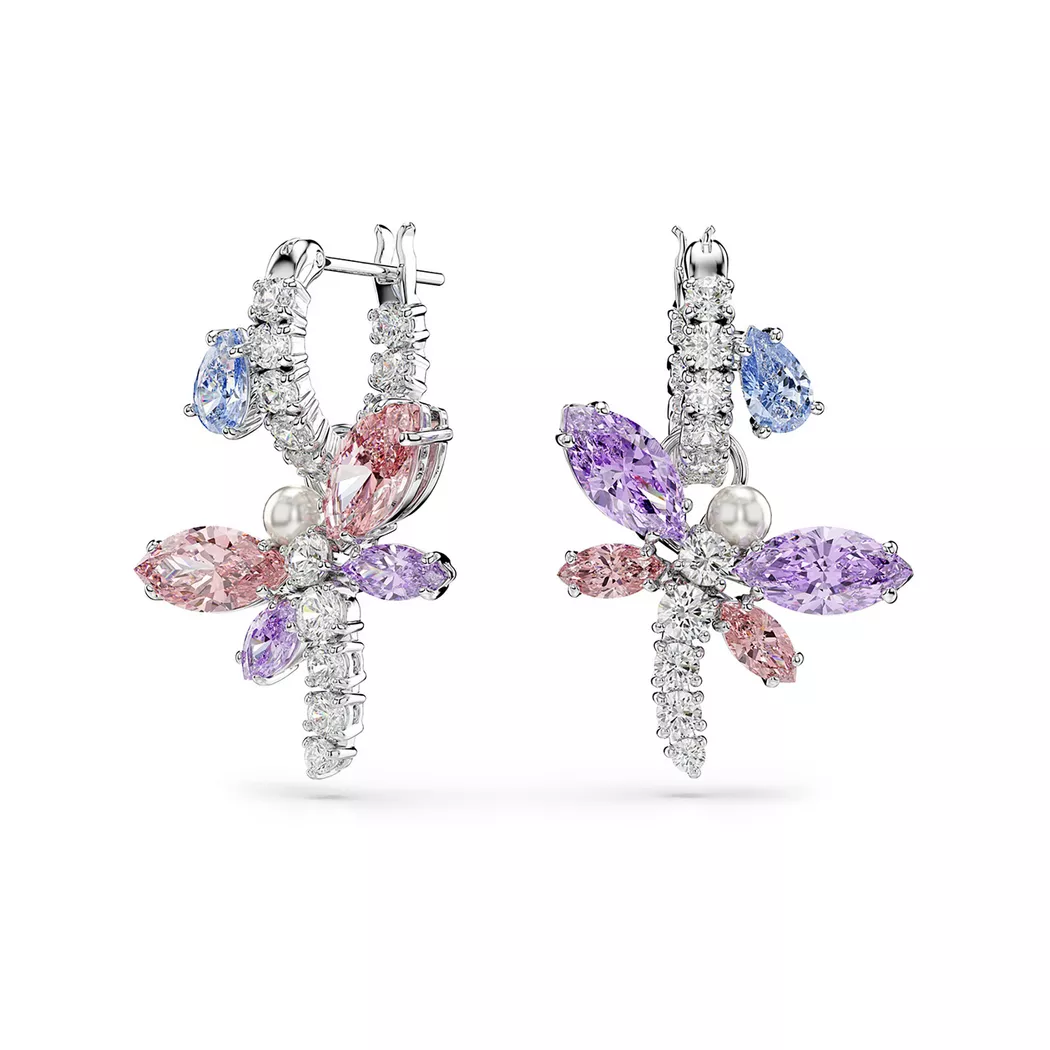 Paar Ohrstecker SWAROVSKI "Schmuck Geschenk 2026 CAPSULE Ohrringe Blume", metallfarben, kristallweiß, weiß, kristallweiß, Ohrringe, Damen, Metall Perlen, Metall, Perlen, mit Swarovski Kristall - mit Swarovski Perle 2