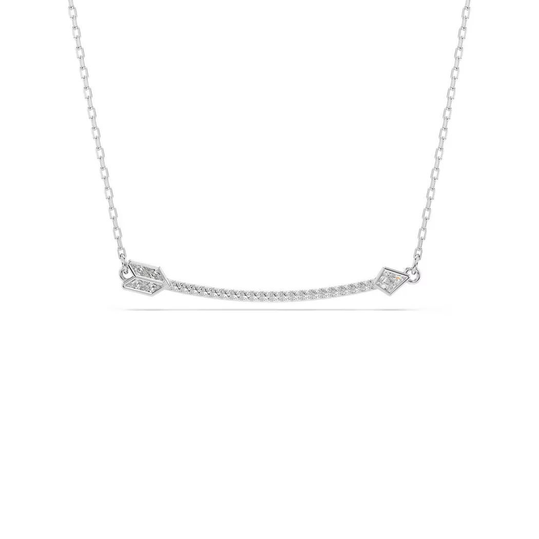 Swarovski - Halskette, Idyllia, 38cm, Silberfarben