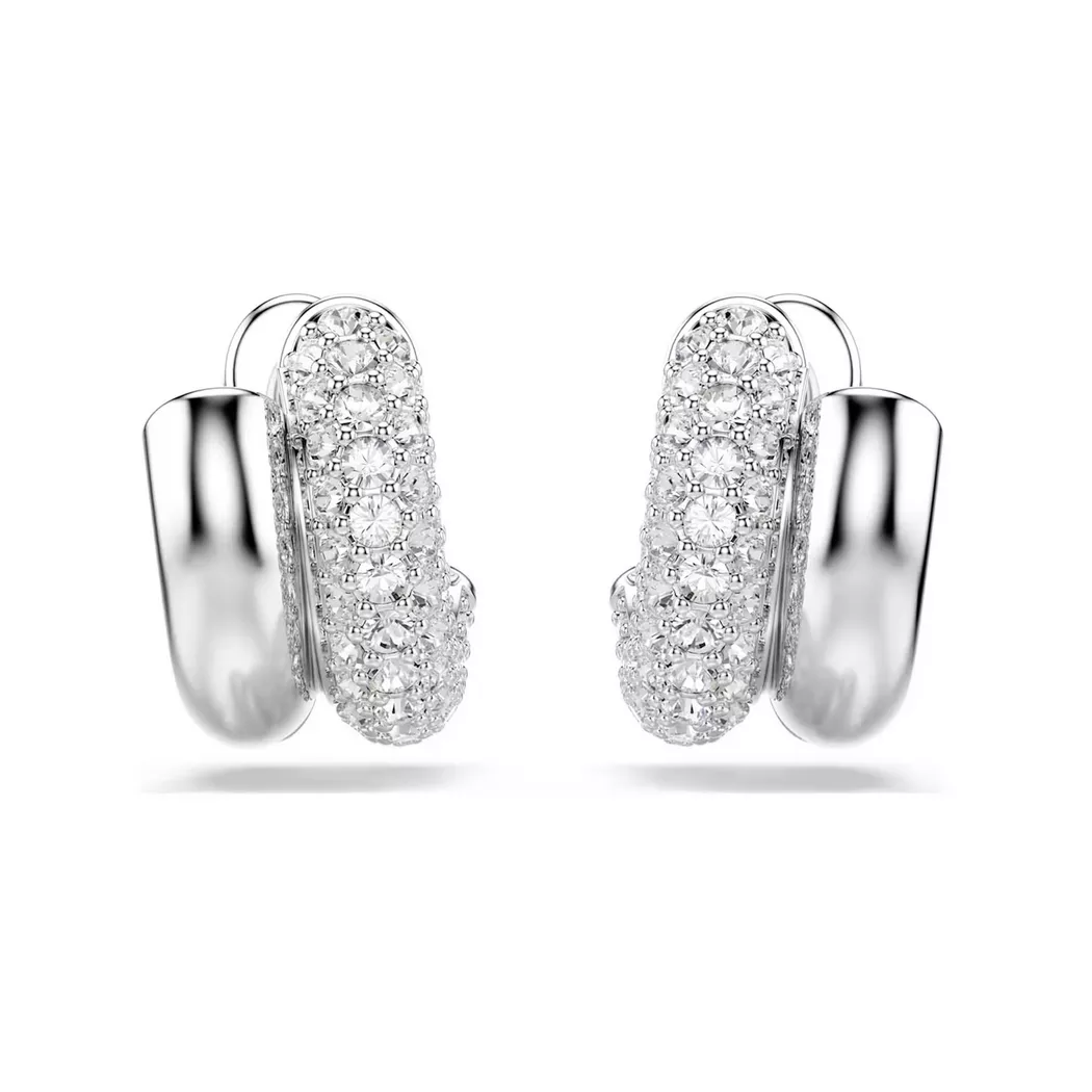 Swarovski - Creolen, Dextera, One Size, Silberfarben