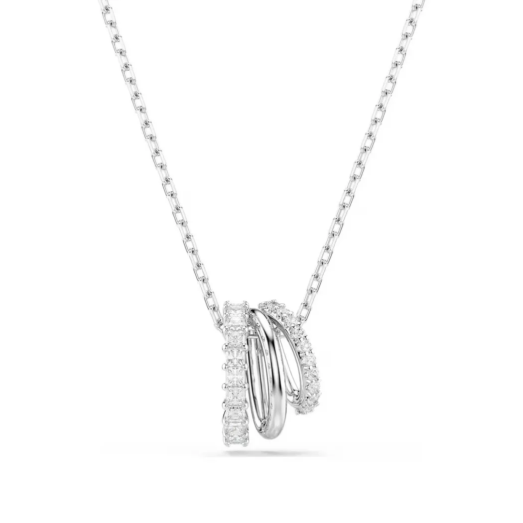 Swarovski - Halskette, Hyperbola, 38cm, Silberfarben