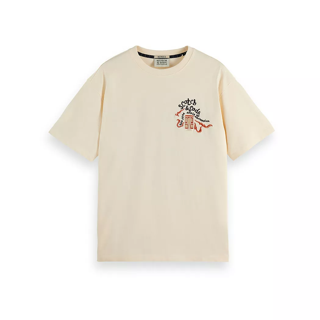 Scotch & Soda - T-Shirt, für Herren, Ecru, Größe XL