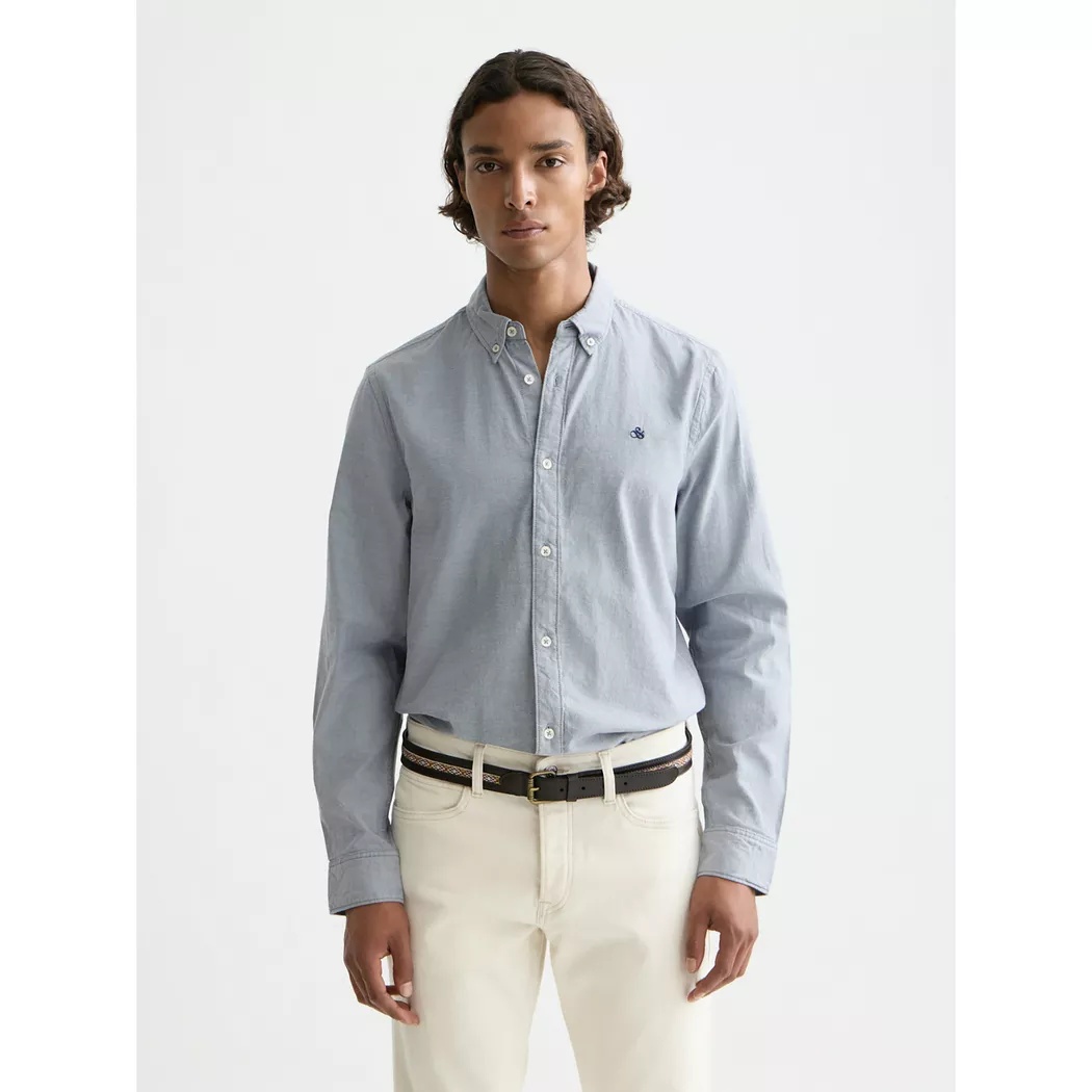 Scotch & Soda Chemise à Manches Longues Seasonal Core 182345 Regular Fit Oceana L Homme