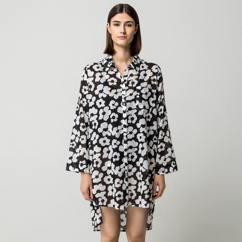 Robe tunique, manches courtes