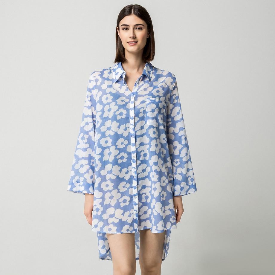 Robe tunique, manches courtes