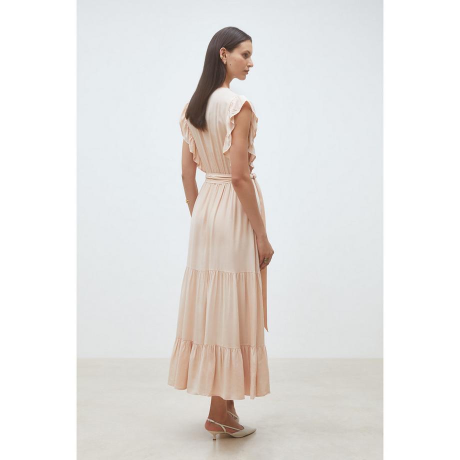 Suncoo Vestito lungo con balze  