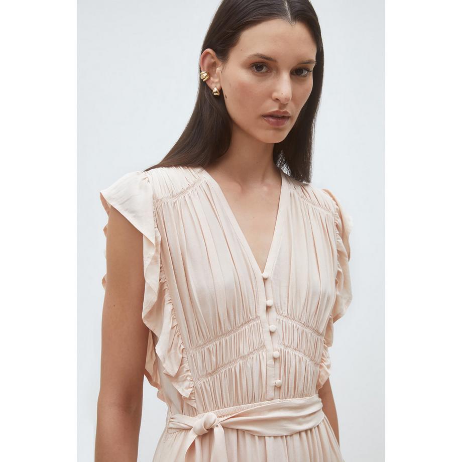 Suncoo Vestito lungo con balze  