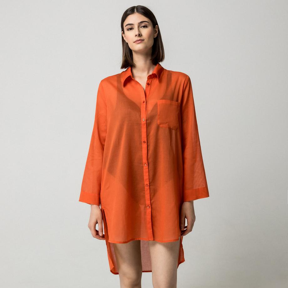 Robe tunique, manches courtes