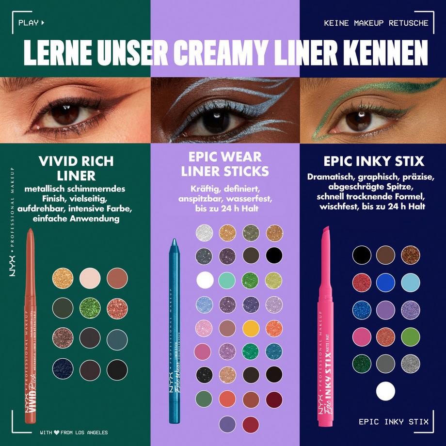 NYX-PROFESSIONAL-MAKEUP  Epic Inky Stix Cream Gel-Eyeliner Waterproof  