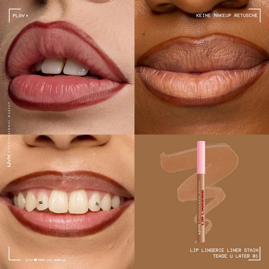 NYX-PROFESSIONAL-MAKEUP  Lip Lingerie Lip Liner Stain Seamless All Day Stain Waterproof 