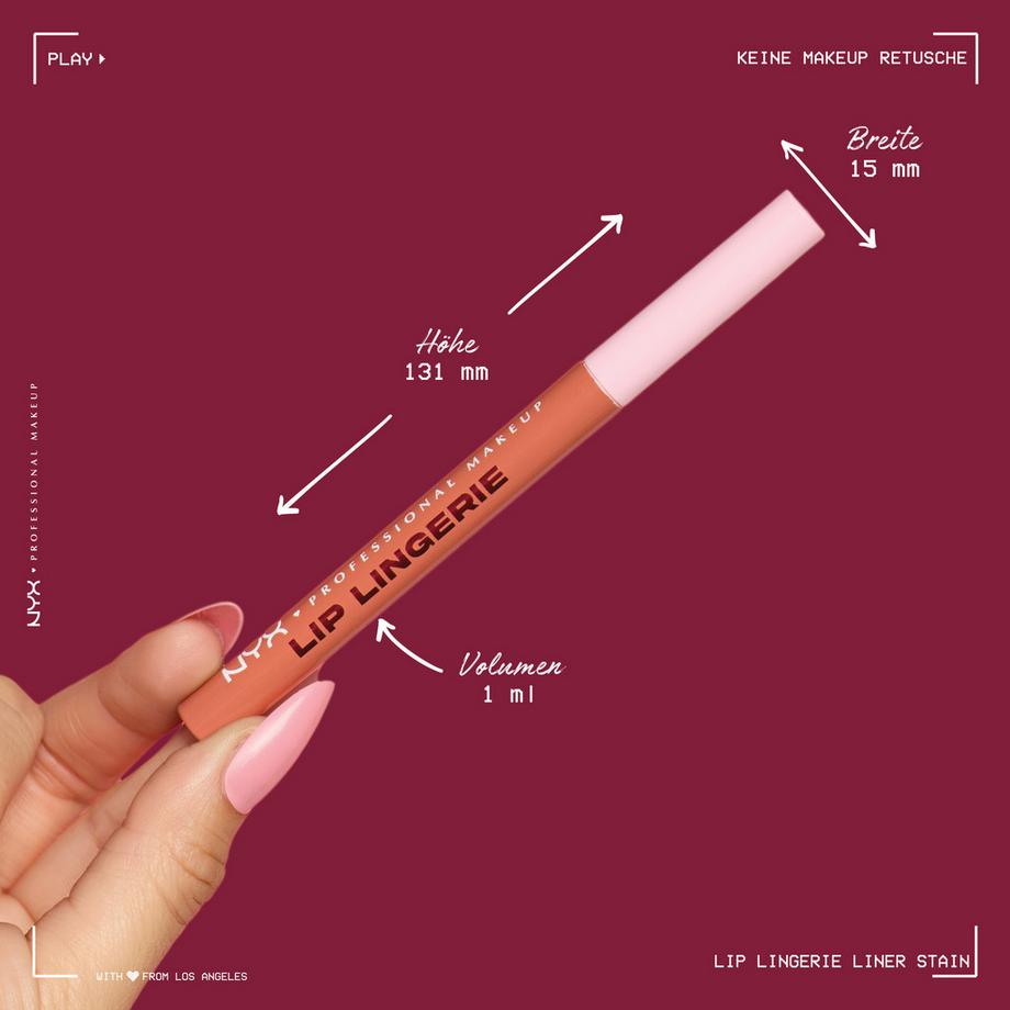 NYX-PROFESSIONAL-MAKEUP  Lip Lingerie Lip Liner Stain Seamless All Day Stain Waterproof 