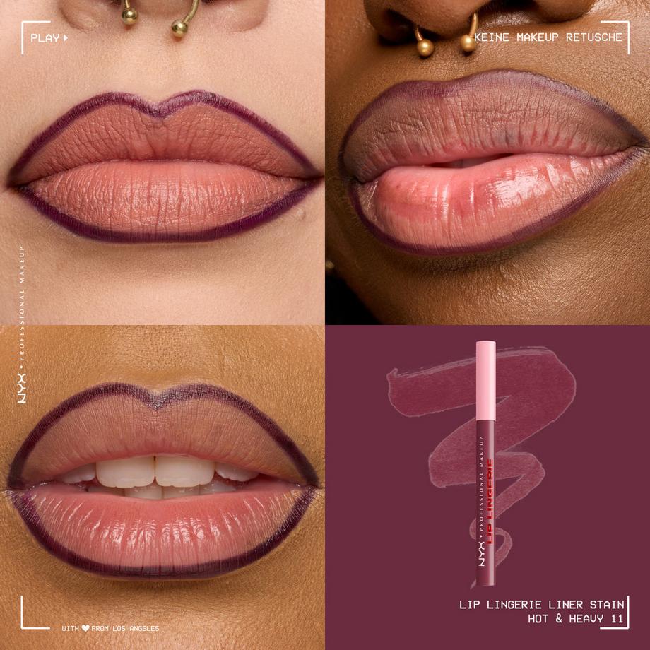 NYX-PROFESSIONAL-MAKEUP  Lip Lingerie Lip Liner Stain Seamless All Day Stain Waterproof 